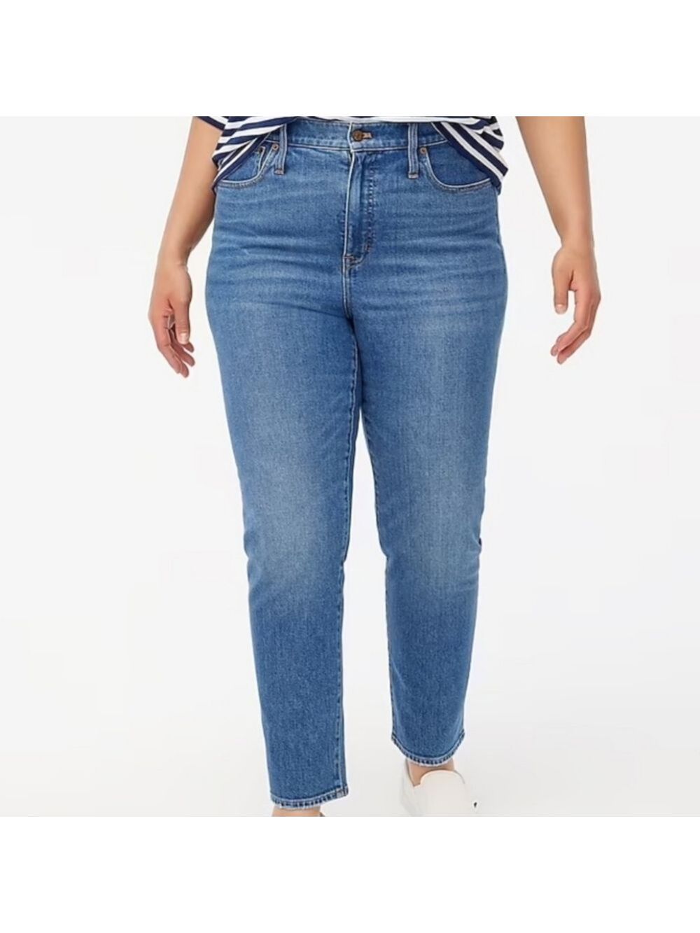 NWT J. CREW Factory Essential Straight Jean Medium Wash size 35T
